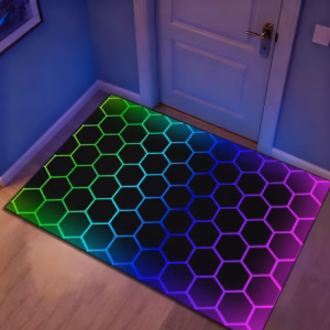 Shoppy gradient ombre floor mat for gaming room