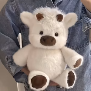 Shoppy Kawaii Highland Cow Stuffed Animal – 40cm Soft Plush Toy, Cute Pink & Light Brown, Perfect Valentine's Day Gift for Girls Shoppy kawaii highland cow stuffed animal plush