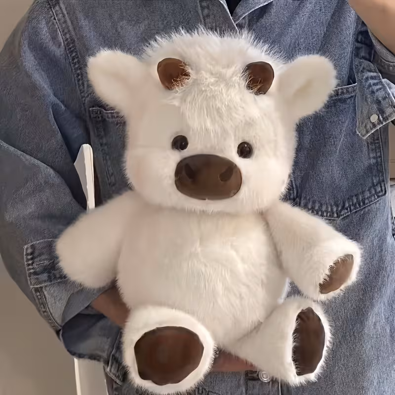 Shoppy Kawaii Highland Cow Stuffed Animal – 40cm Soft Plush Toy, Cute Pink & Light Brown, Perfect Valentine's Day Gift for Girls Shoppy kawaii highland cow stuffed animal plush