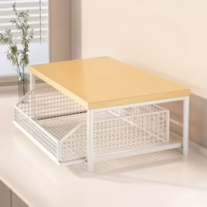 Shoppy microwave stand with storage drawer stainless steel