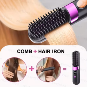 Shoppy multifunctional hair straightener brush cordless