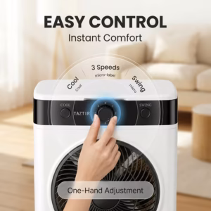 Shoppy portable dual head air cooler fan ice cooling