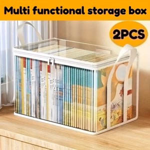 Shoppy transparent pvc zipper storage boxes stackable