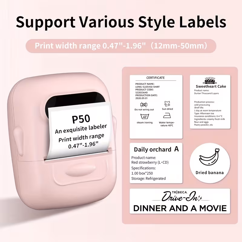 Shoppy Wireless Thermal Label Maker – No Ink Required, Multiple Templates, Portable for Storage, Organization & School Shoppy wireless thermal label maker no ink