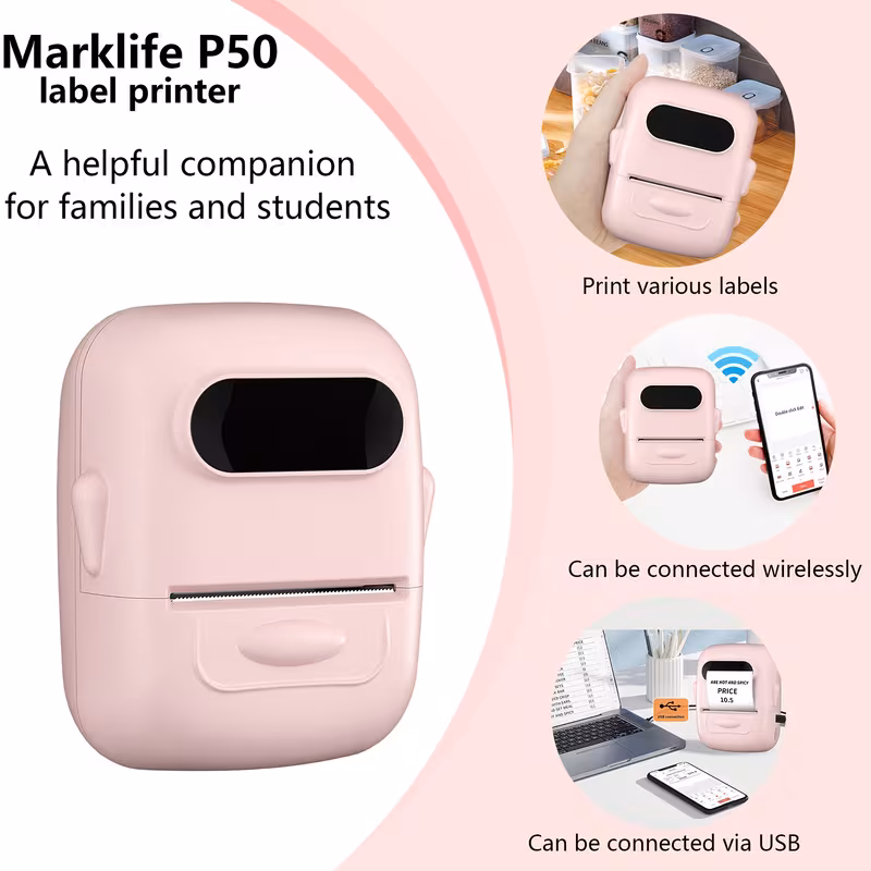 Shoppy Wireless Thermal Label Maker – No Ink Required, Multiple Templates, Portable for Storage, Organization & School Shoppy wireless thermal label maker no ink