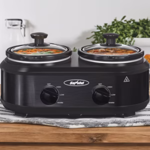 Shoppy 2 pot slow cooker buffet server warmer