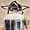 Shoppy 27" Low Profile Ceiling Fan with Light – Flush Mount, 6 Speeds, 3-Color Dimmable Remote & App Control for Bedroom & Living Room Shoppy low profile ceiling fan with light remote