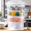 Shoppy 3-Tier Electric Food Steamer – 800W Fast Cooking, 9.6QT Large Capacity, 60-Min Timer & Boil-Dry Protection for Family Meals Shoppy electric food steamer 3 tier