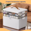 Shoppy 3-Tier Medicine Cabinet Organizer – Portable First Aid Kit Box with Leather Handle, White Medicine Storage for Home & Office Shoppy portable 3 tier medicine organizer cabinet