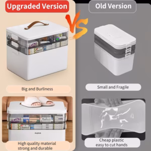Shoppy portable 3 tier medicine organizer cabinet