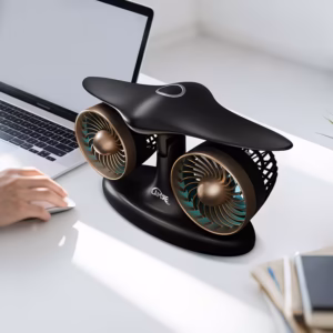 Shoppy 8000mAh camping fan with LED light portable