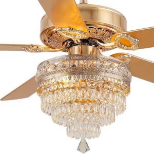 Shoppy crystal ceiling fan fandelier with lights