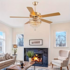 Shoppy crystal ceiling fan fandelier with lights