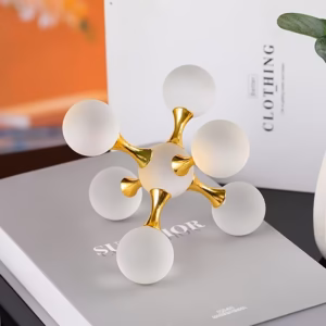 Shoppy crystal molecular structure sculpture decor