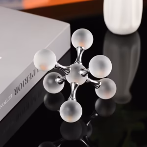 Shoppy crystal molecular structure sculpture decor