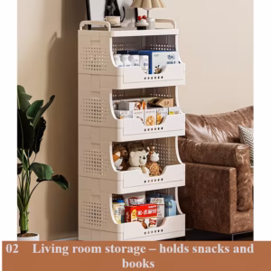 Shoppy foldable rolling storage cart 5 tier