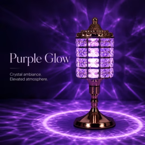 Shoppy golden crystal table lamp colorful ambient light