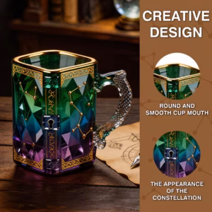 Shoppy gradient constellation dragon cup glass