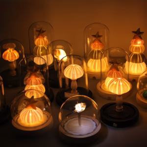 Shoppy Handmade Sea Urchin Conch Shell Night Light – Ocean Island Retro Coastal Decor Lamp, Battery Operated Shoppy handmade sea urchin shell night light coastal decor