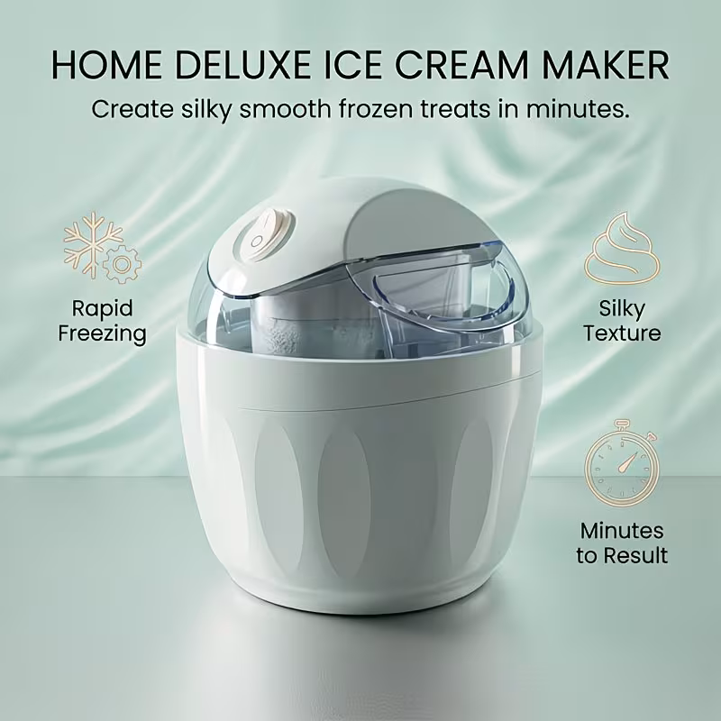 Shoppy Yogurt & Ice Cream Maker – Fast Homemade Gelato & Desserts, Compact Machine with Freezing Cup for Parties & Gifts Shoppy yogurt and ice cream maker machine with freezing cup