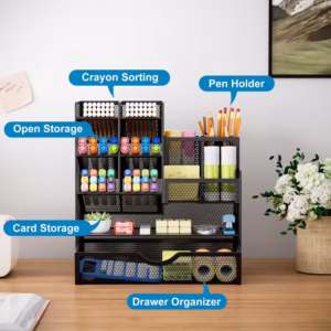 Shoppy multi-layer desk organizer for office supplies