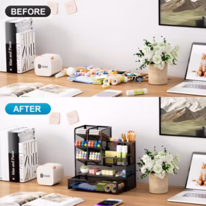 Shoppy multi-layer desk organizer for office supplies