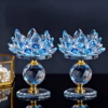Shoppy lotus crystal candle holders set