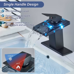 Shoppy single handle bathroom faucet with deck plate
