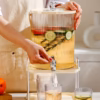 Shoppy Sturdy Plastic Beverage Dispenser with Tap – Transparent Heat-Resistant PC, Perfect for Parties, Weddings & Summer Drinks Shoppy sturdy plastic beverage dispenser with tap