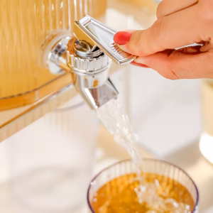 Shoppy sturdy plastic beverage dispenser with tap