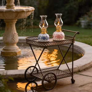 Shoppy retro ceramic oil lamp decorative kerosene