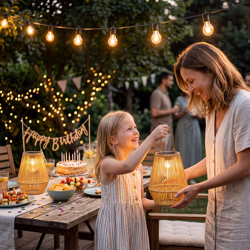 Shoppy Solar Rattan Hanging Outdoor Lanterns – Handmade Bohemian Solar Lights for Terrace, Garden, Patio & Balcony Decor (2pcs) Shoppy solar rattan hanging outdoor lanterns bohemian style