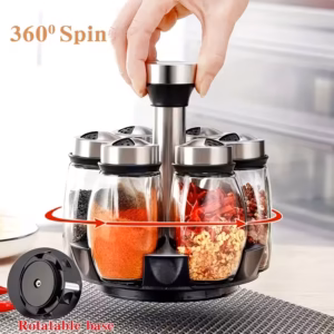Shoppy swivel base spice shaker set 7 pieces
