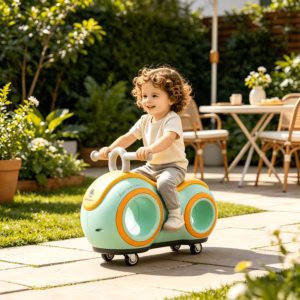 Shoppy 4 wheel toddler balance bike with lights and music