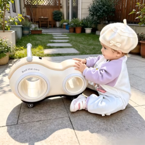 Shoppy 4-Wheel Toddler Balance Bike with Lights & Music – Anti-Tip Design, 220 lbs Load, Gift for Kids 1+ for Camping & Outings Shoppy 4 wheel toddler balance bike with lights and music