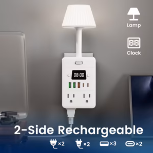 Shoppy multifunctional power strip with USB and lamp