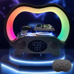 Shoppy RGB night light with wireless speaker and charger
