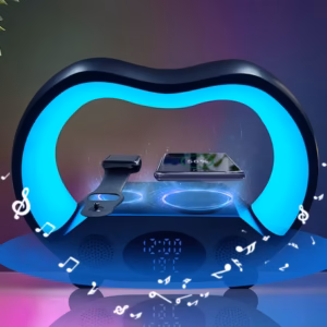Shoppy RGB night light with wireless speaker and charger
