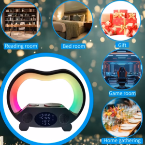 Shoppy RGB night light with wireless speaker and charger