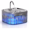 Shoppy Automatic Cat Water Fountain - 2.2L Stainless Steel Lid, Ultra-Quiet LED Pump for Indoor Cats & Small Dogs Shoppy automatic cat water fountain stainless steel