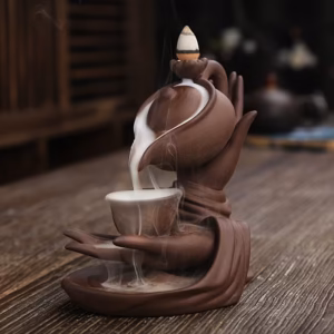 Shoppy ceramic backflow incense holder waterfall
