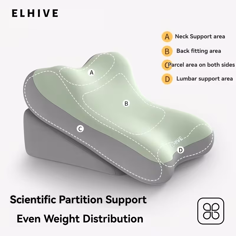 Shoppy Ergonomic Bed Wedge Pillow – Adjustable Memory Foam Backrest, 2pc Split Design for Reading, Sitting Up & Relaxing Shoppy adjustable bed wedge pillow memory foam