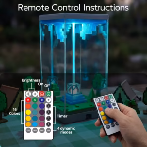 Shoppy RGB LED pixel beacon light with remote