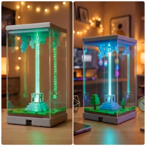 Shoppy RGB LED pixel beacon light with remote