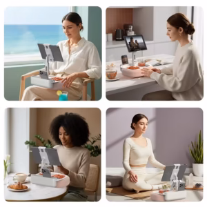 Shoppy Plush Pillow Stand for Tablets & Laptops – Soft Support for 4.7-8.3" Devices, Multi-Angle Hands-Free Reading Shoppy pillow stand for tablets and laptops