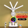 Shoppy Smart Touch LED Desk Lamp – Dual-Head Dimmable Reading Light with Built-in Fan & Night Light, USB Powered Shoppy dual head LED desk lamp with fan