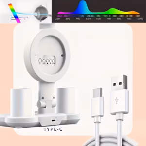 Shoppy Smart Touch LED Desk Lamp – Dual-Head Dimmable Reading Light with Built-in Fan & Night Light, USB Powered Shoppy dual head LED desk lamp with fan