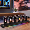 Shoppy Tube Clock Kit – Digital Timekeeping with Wi-Fi Sync, 3 Lighting Modes, 12/24H Display, Decorative Analog-Style Clock Shoppy tube clock kit with Wi-Fi synchronization