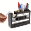 Shoppy Vintage Cassette Tape Dispenser with Pen Holder – Retro Office Organizer, Tape Dispenser & Stationery Holder Shoppy vintage cassette tape dispenser pen holder